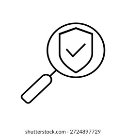 Icono de Vector de protección. Signo de ilustración de defensa.  Símbolo de seguridad. logotipo de seguridad.