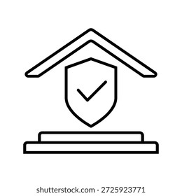 Icono de Vector de protección. Signo de ilustración de defensa.  Símbolo de seguridad. logotipo de seguridad.