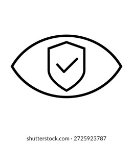 Ícone de vetor de proteção. Sinal de Ilustração de Defesa.  Símbolo de segurança. logotipo de segurança.