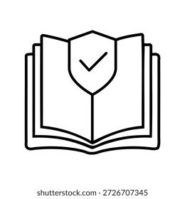 Ícone de vetor de proteção. Sinal de Ilustração de Defesa.  Símbolo de segurança. logotipo de segurança.