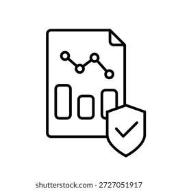 Ícone de vetor de proteção. Sinal de Ilustração de Defesa.  Símbolo de segurança. logotipo de segurança.