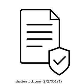 Ícone de vetor de proteção. Sinal de Ilustração de Defesa.  Símbolo de segurança. logotipo de segurança.