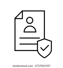 Ícone de vetor de proteção. Sinal de Ilustração de Defesa.  Símbolo de segurança. logotipo de segurança.