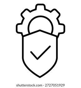 Icono de Vector de protección. Signo de ilustración de defensa.  Símbolo de seguridad. logotipo de seguridad.