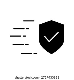 Ícone de vetor de proteção. Sinal de Ilustração de Defesa.  Símbolo de segurança. logotipo de segurança.