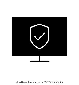Icono de Vector de protección. Signo de ilustración de defensa.  Símbolo de seguridad. logotipo de seguridad.