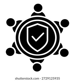 Icono de Vector de protección. Signo de ilustración de defensa.  Símbolo de seguridad. logotipo de seguridad.