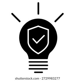 Icono de Vector de protección. Signo de ilustración de defensa.  Símbolo de seguridad. logotipo de seguridad.