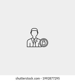 Símbolo de ilustración de icono de vector de protección