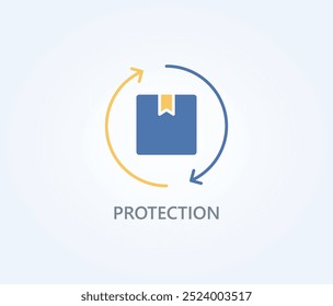 Ilustración De Símbolo De Vector, Icono O Logotipo De Protección