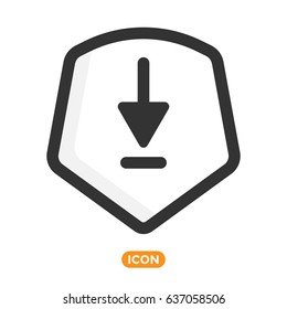 Protection Vector Icon. Shield Symbol
