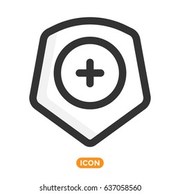 Protection Vector Icon. Shield Symbol
