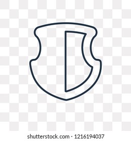 Protection vector outline icon isolated on transparent background, high quality linear Protection transparency concept can be used web and mobile