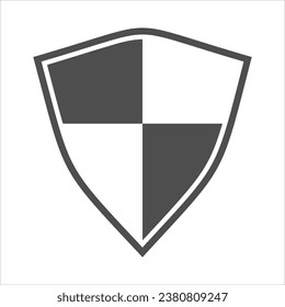 Protection vector shield icon on white background. in EPS format