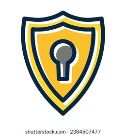 Protection Vector Thick Line Filled Dark Colors Icons For Personal And Commercial Use.
