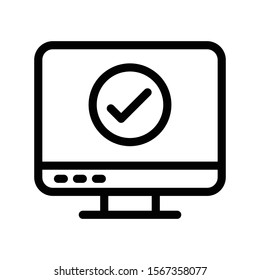 protection vector thin line icon 