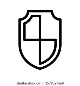 protection vector thin line icon 
