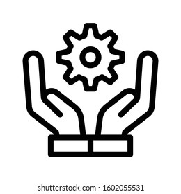 protection vector thin line icon 