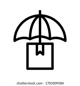 protection vector thin line icon 