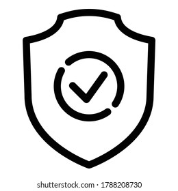 Protection Verify Flat Icon Isolated On White Background