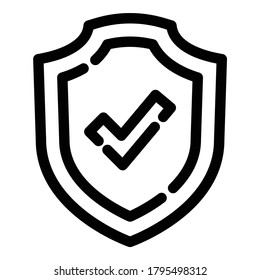 Protection Verify Flat Icon Isolated On White Background