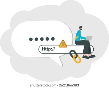 protection and warning from malicious messages. suspicious and dangerous link detector. a user receives a message containing a link to a scam or phishing website. protection and security.

