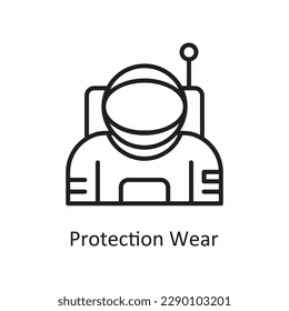 Protection Wear Vector Outline icon Design illustration. Gaming Symbol on White background EPS 10 File