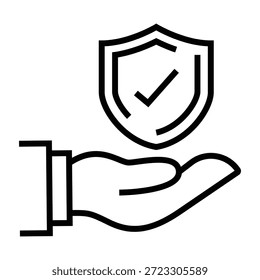 Icono de Web de protección con seguridad en línea Style-9
