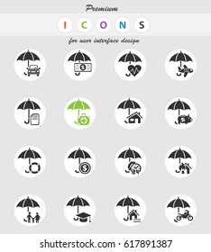 protection web icons for user interface design