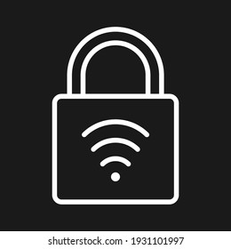 Protección, wifi, imagen vectorial de icono de seguridad. También se puede usar para la seguridad de internet. Idóneo para aplicaciones web, aplicaciones móviles y medios impresos.