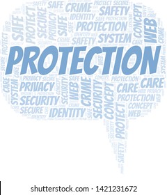 Protection word cloud. Wordcloud made with text only.