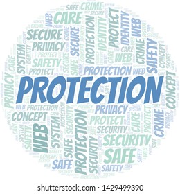 Protection word cloud. Wordcloud made with text only.