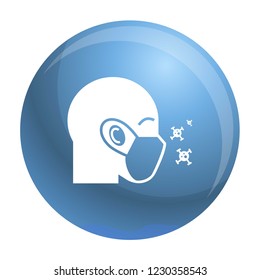 Protective air face mask icon. Simple illustration of protective air face mask vector icon for web design isolated on white background