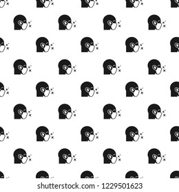 Protective air face mask pattern seamless vector repeat for any web design