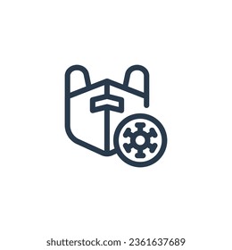 Protective Air Pollution Masks vector icon illustration