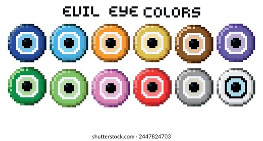 Protective amulet, evil eye pixel art