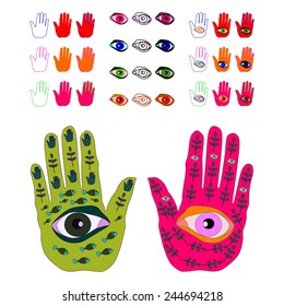 Protective amulet hamsa - hand of Fatima  (hand of Miriam)