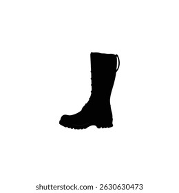 Protective boot silhouette on white background