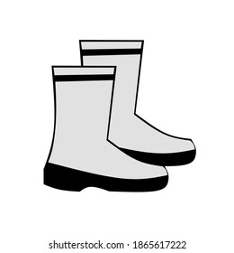 Protective boots icon or illustration logo