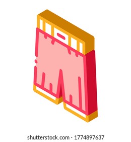 Protective Boxing Pants Icon Vector. Isometric Protective Boxing Pants sign. color isolated symbol illustration