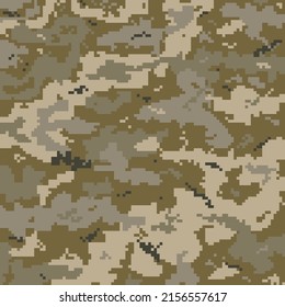 Camuflaje protector del patrón de píxel de las fuerzas armadas ucranianas, imagen de fondo militar de camo para tela.