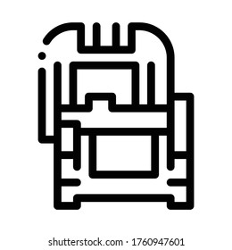 protective case window glass icon vector. protective case window glass sign. isolated contour symbol illustration