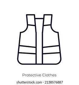 Protective Clothes icon. Outline style icon design isolated on white background