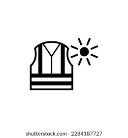 Protective clothing for daylight conditions sign icon isolated on white background. Graphical symbol modern, simple, vector, icon for website design, mobile app, ui. Vector Illustration