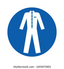 Protective clothing must be worn. M010.  Standard ISO 7010