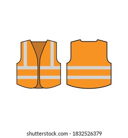 Protective clothing with reflective stripes. Simple vector illustration on a white background.