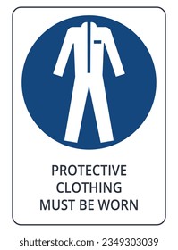 Protective Clothing Sign with Label
