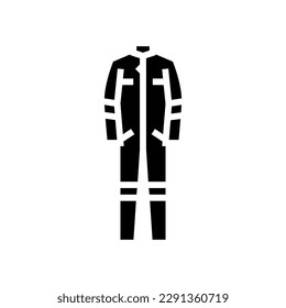 protective clothing tool work glyph icon vector. protective clothing tool work sign. isolated symbol illustration
