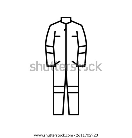protective clothing tool work line icon vector. protective clothing tool work sign. isolated contour symbol black illustration