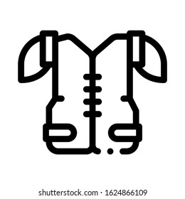 Protective Corset Vest Icon Vector. Outline Protective Corset Vest Sign. Isolated Contour Symbol Illustration